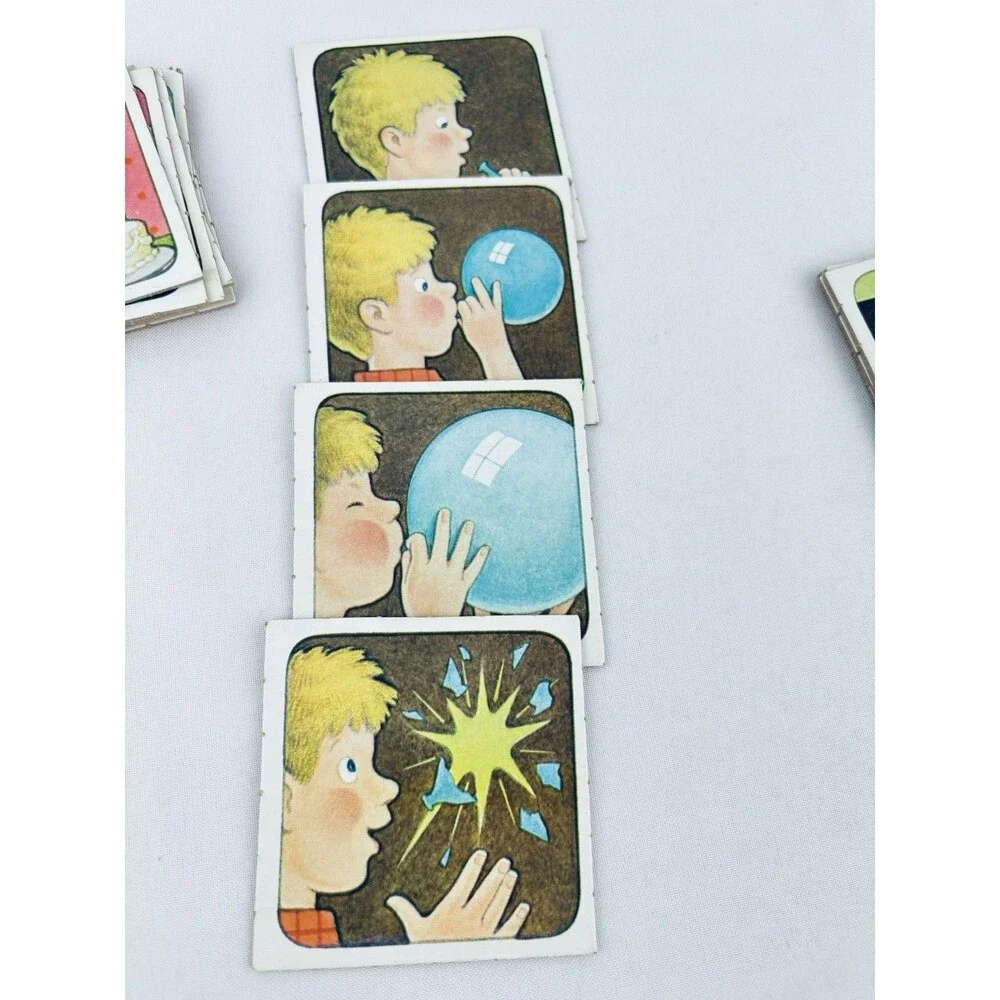 Vintage 1983 Step by Step MEMORY Game Bradley Replacement Cards - 7‎ Sets
